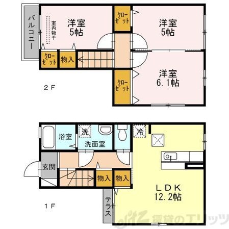 中利産業メゾネットの物件間取画像